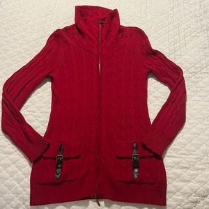 Lauren by Ralph Lauren cable knit red sweater